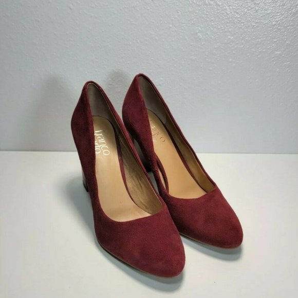 Women's Franco Sarto Evie Red Suede High heels size 7M - Picture 1 of 7